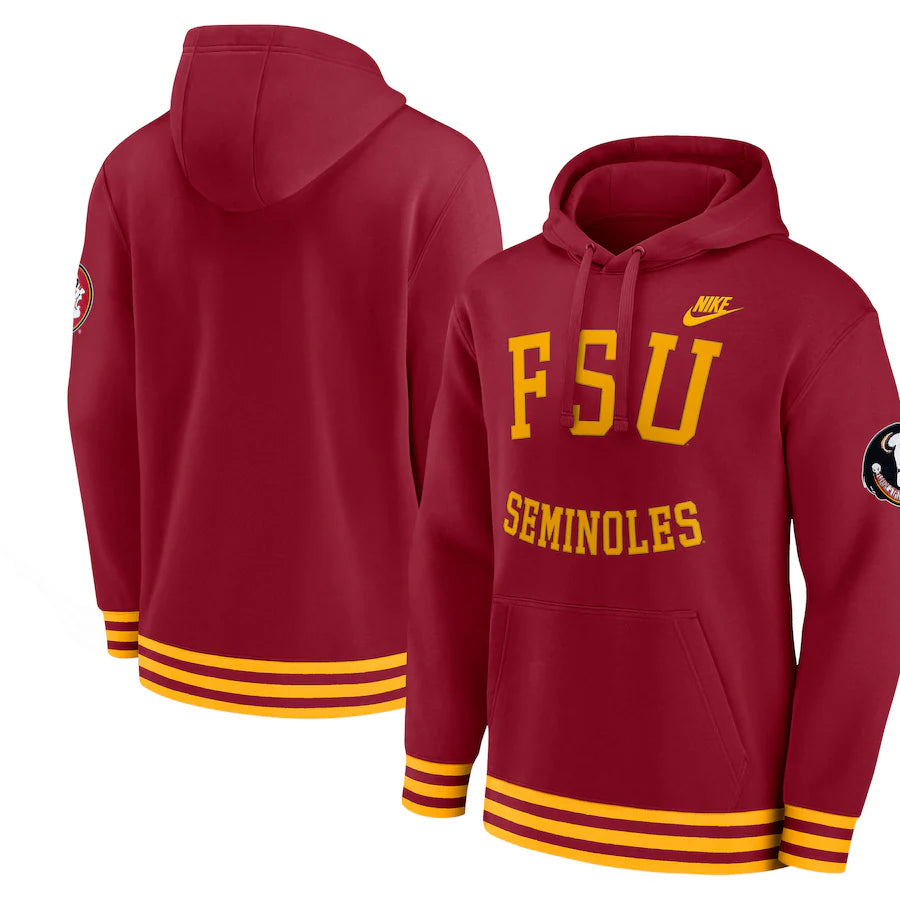 Florida State Seminoles Nike Legacy Retro Pullover Hoodie - Garnet - UKASSNI