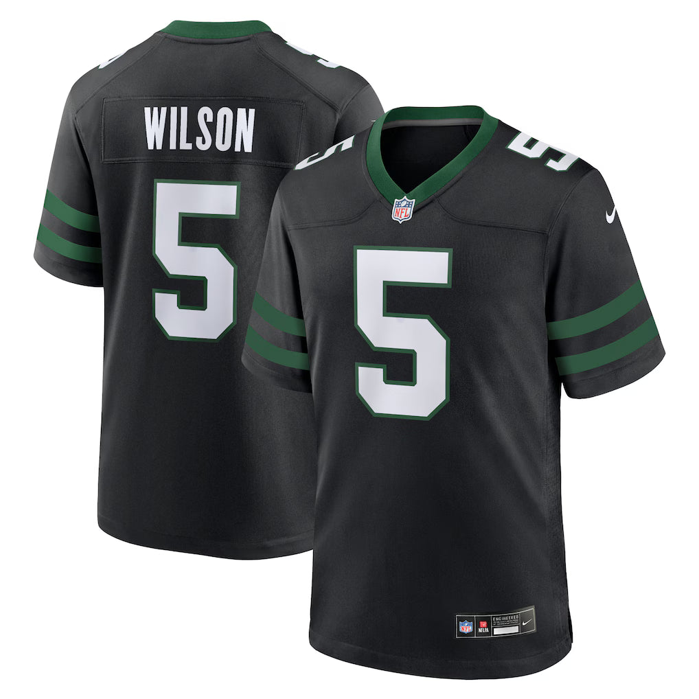 New York Jets NFL Garrett Wilson Nike Alternate Game Jersey – Legacy Black (USA Stock)