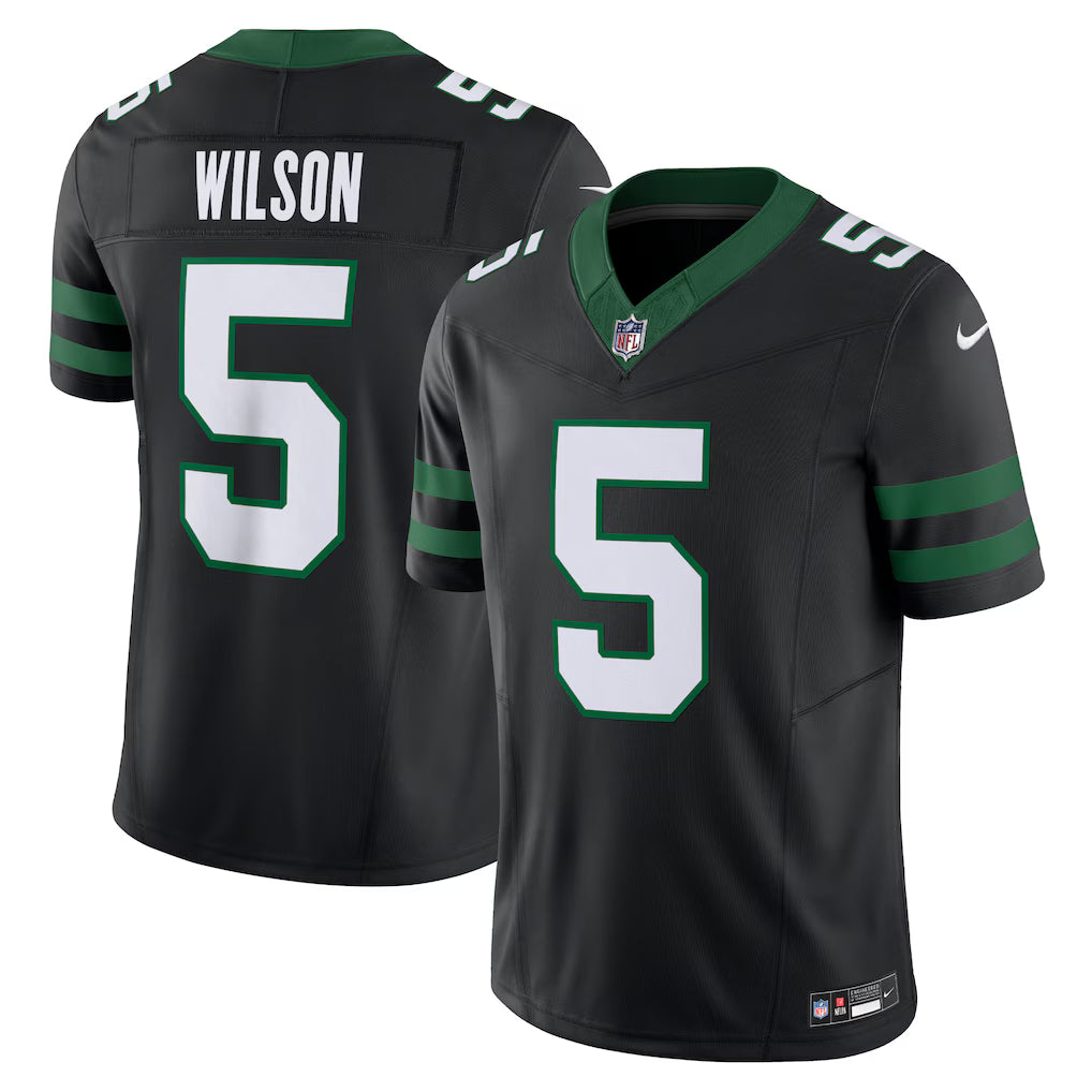 New York Jets NFL Garrett Wilson Nike Alternate Vapor F.U.S.E. Limited Jersey – Legacy Black (USA Stock) - UKASSNI