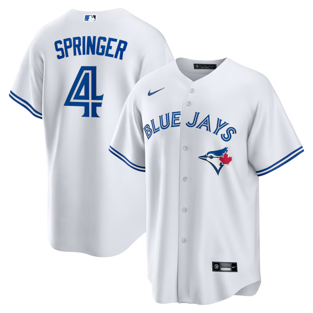 Toronto Blue Jays MLB George Springer Nike Home Replica Jersey – White – (USA Stock)