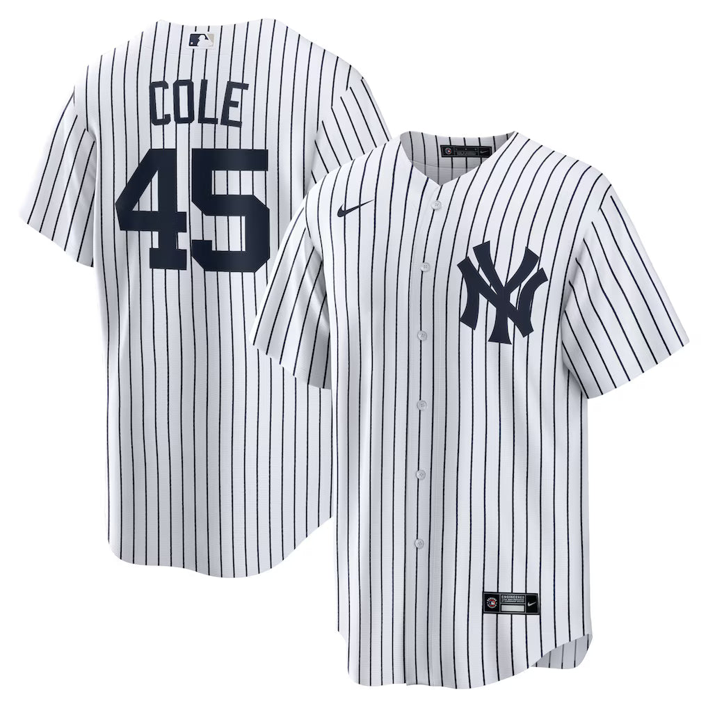 New York Yankees MLB Gerrit Cole Nike Home Replica Player Name Jersey – White – (USA Stock) - UKASSNI