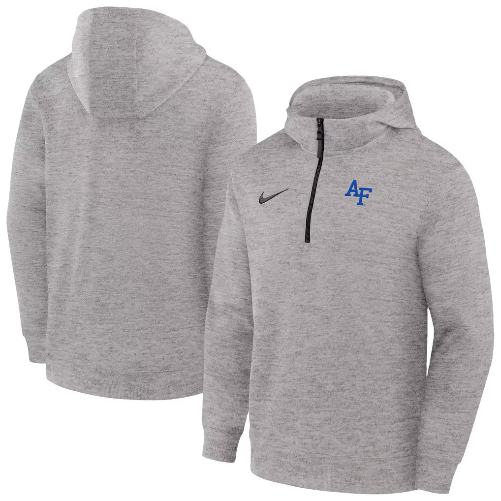 Air Force Falcons Hoodie – Nike Coaches Dri-FIT Half-Zip – Gray (USA Sourced) - UKASSNI