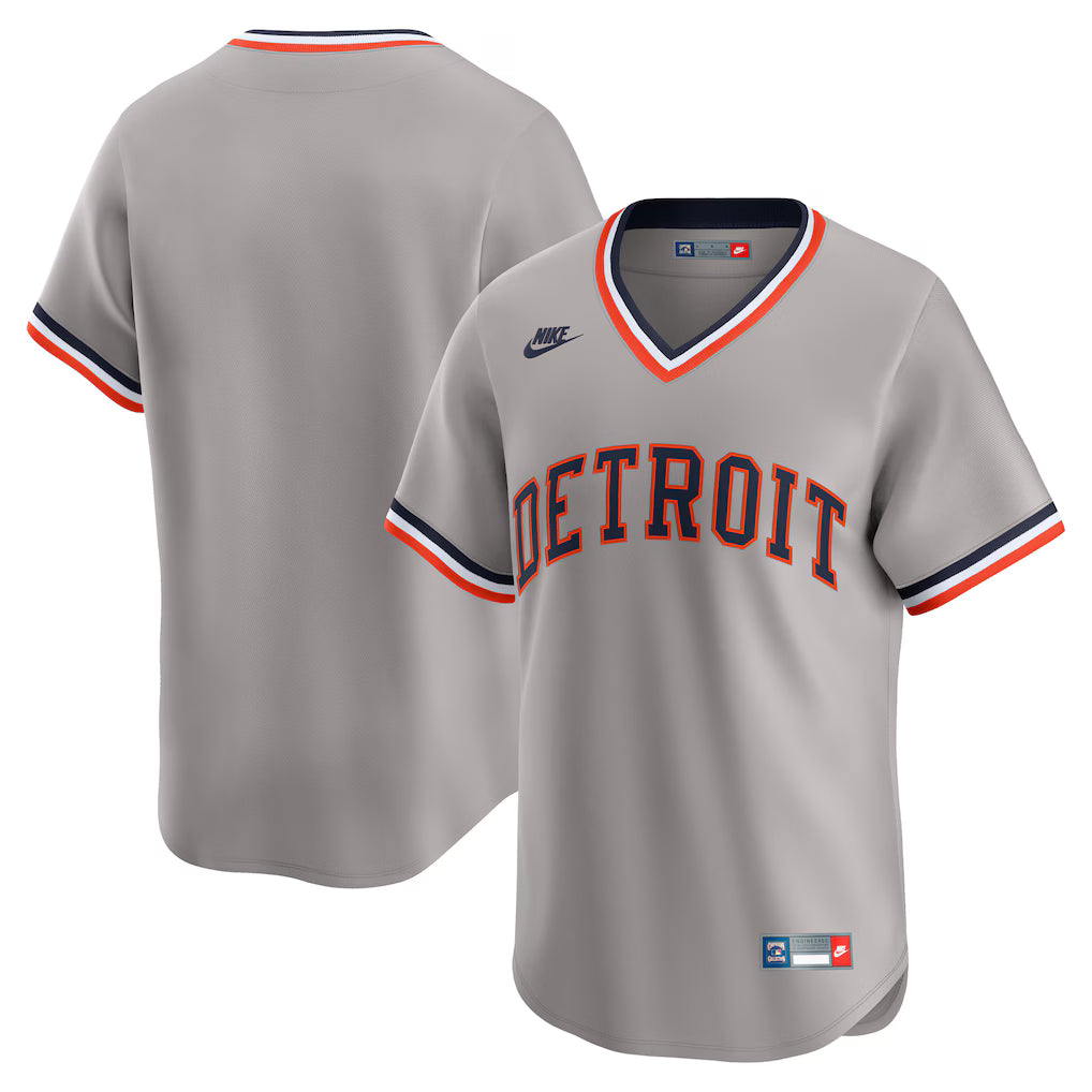 Detroit Tigers MLB Nike Cooperstown Collection Limited Jersey – Gray (USA Stock)