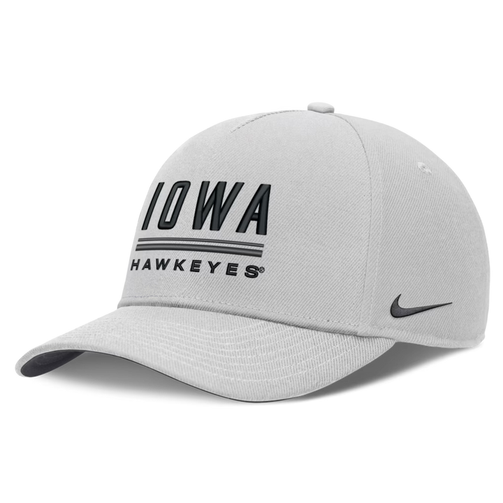 Iowa Hawkeyes Nike 2026 Sideline Dri-FIT Rise Adjustable Hat - NCAA – Gray (USA Sourced)
