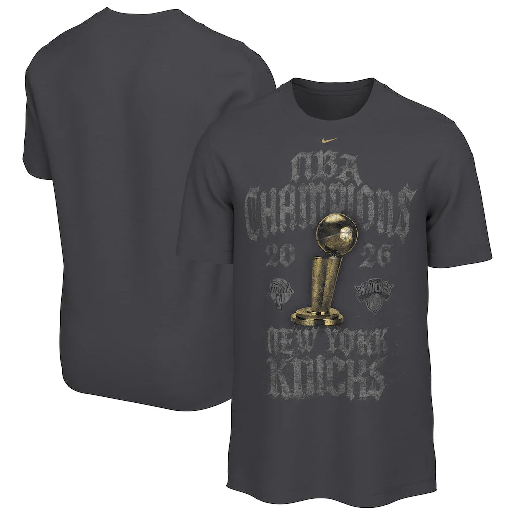 New York Knicks Nike T-Shirt - NBA Finals Champions Limited Edition Locker Room – Gray (USA Sourced)