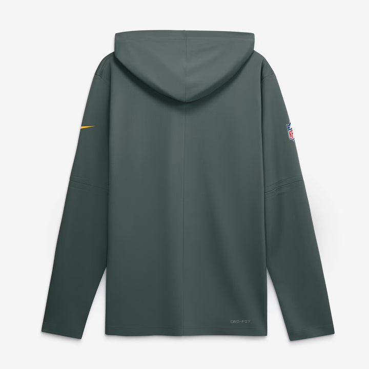Green Bay Packers Hooded Long Sleeve Top – NFL Nike Rivalries Collection Sideline Lightweight – Green (USA Sourced)