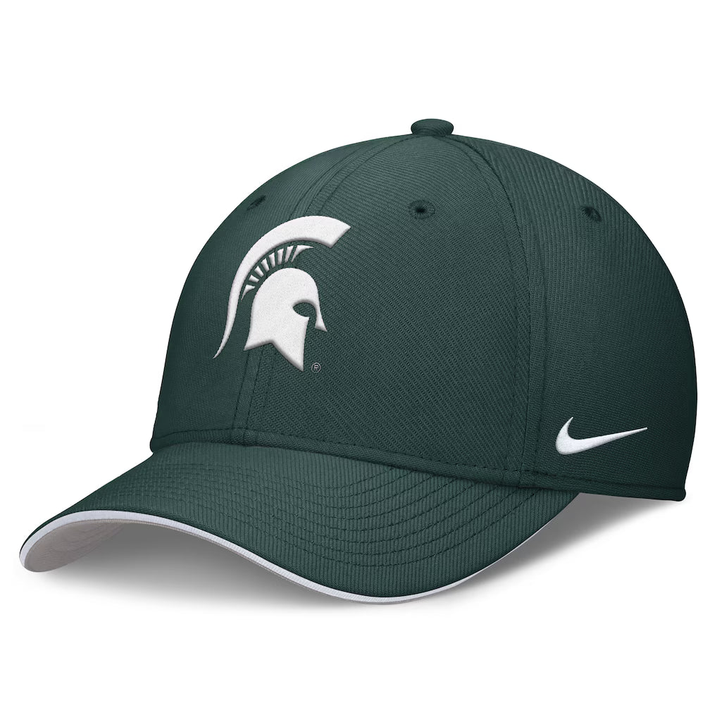 Michigan State Spartans NCAA Nike 2025 Dugout Coaches Rise Swoosh Performance Flex Hat – Green (USA Stock) - UKASSNI