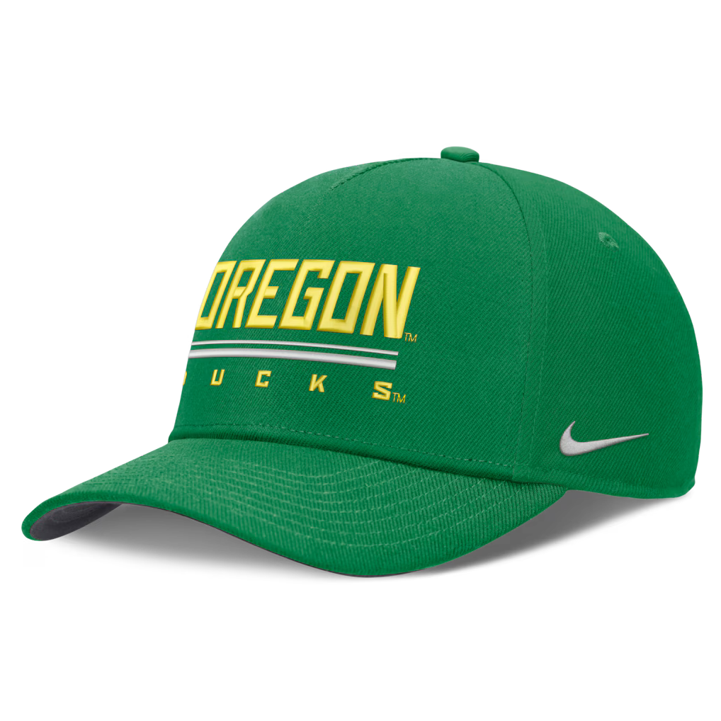 Oregon Ducks Nike 2026 Sideline Dri-FIT Rise Adjustable Hat - NCAA – Green (USA Sourced)