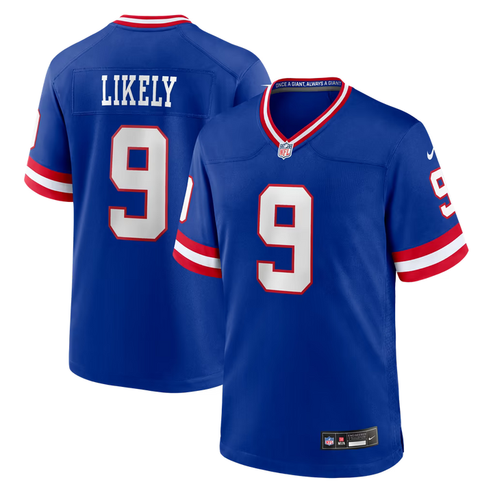New York Giants Isaiah Likely Jersey – NFL Nike Alternate Legacy Game – 2 Colours (USA Sourced)