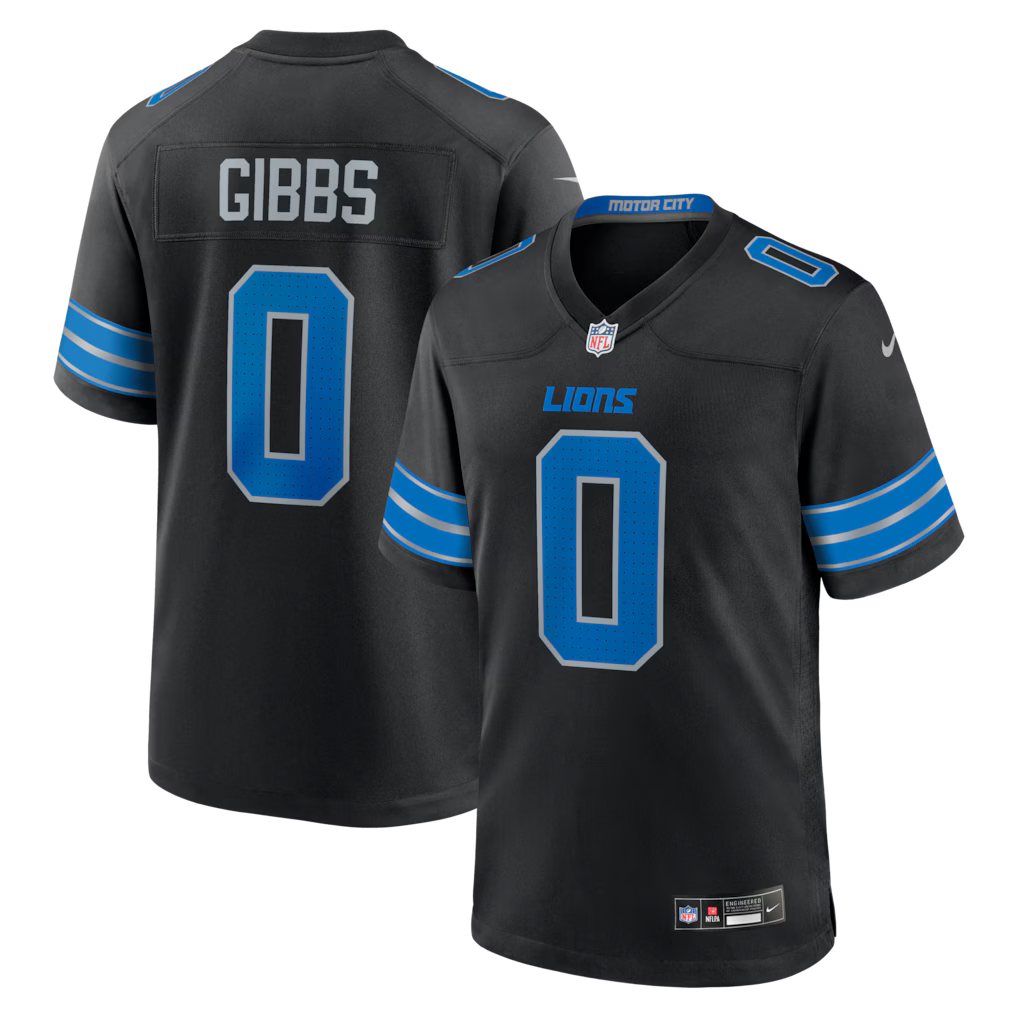 Detroit Lions Jahmyr Gibbs Jersey – NFL Nike Game – 3 Colours (USA Sourced)