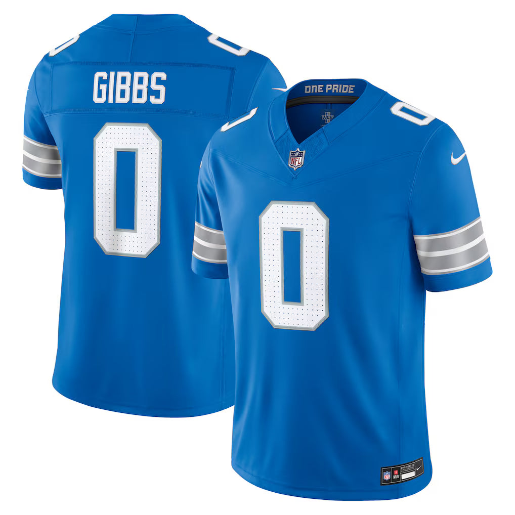 Detroit Lions Jahmyr Gibbs Jersey - NFL Nike Vapor F.U.S.E. Stitched Limited – Blue (USA Sourced)