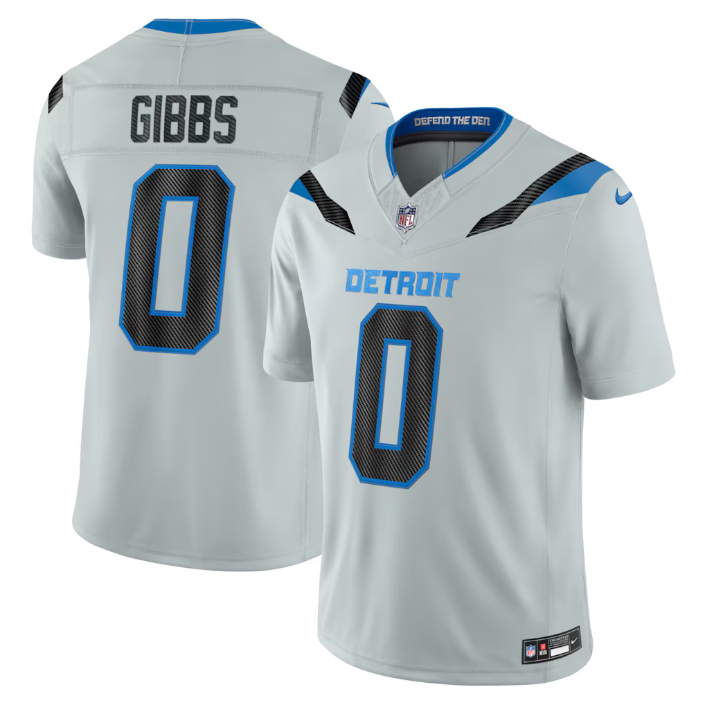 Detroit Lions Jahmyr Gibbs Jersey – NFL Nike 2026 Rivalries Collection Limited – Silver (USA Sourced)
