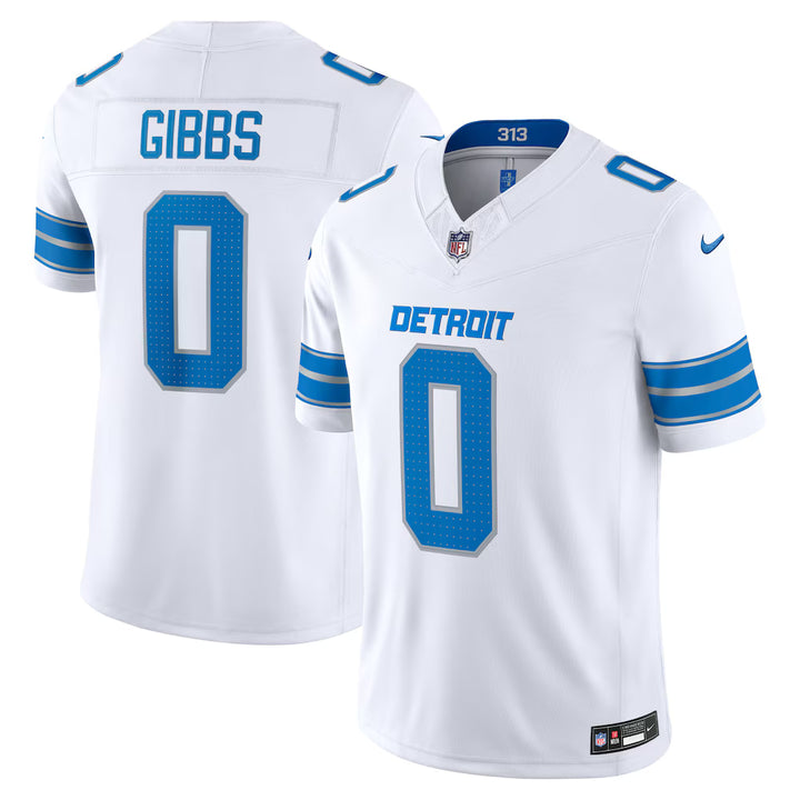 Detroit Lions Jahmyr Gibbs Jersey – NFL Nike Vapor F.U.S.E. Stitched Limited – 3 Colours (USA Sourced)