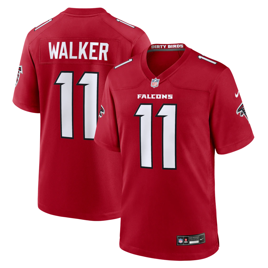 Atlanta Falcons NFL Jalon Walker Nike Game Jersey – Red (USA Stock) - UKASSNI