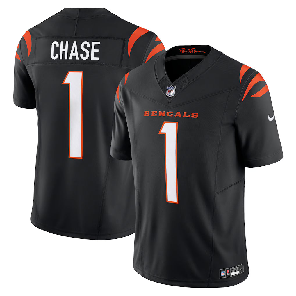 Cincinnati Bengals NFL Ja’Marr Chase Nike Vapor F.U.S.E. Limited Jersey – Black (USA Stock) - UKASSNI