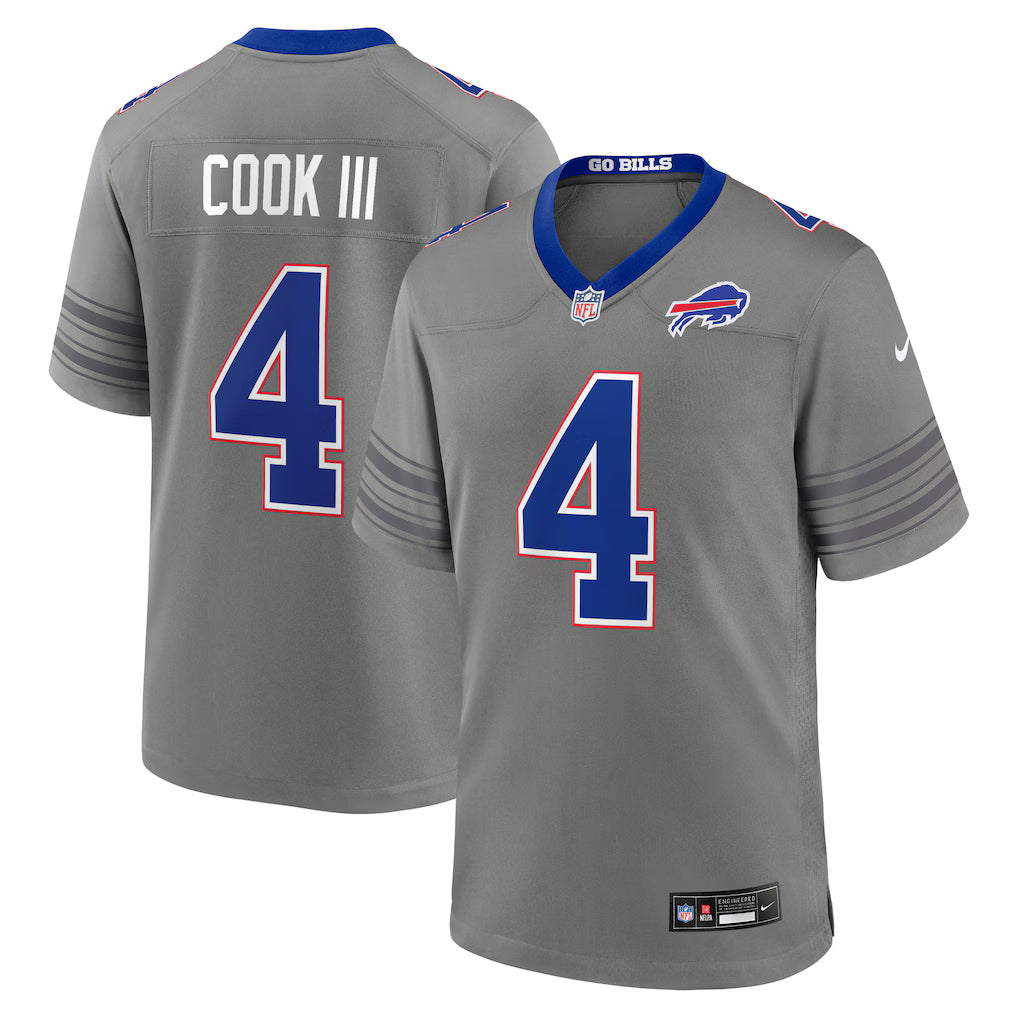 Buffalo Bills James Cook III Jersey – NFL Nike Nickel City Game – Gray (USA Sourced)