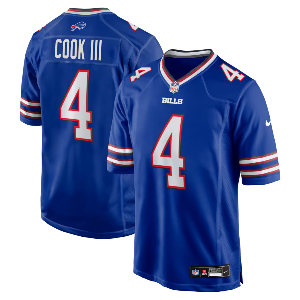 Buffalo Bills NFL James Cook III Nike Team Game Jersey – Royal (USA Stock) - UKASSNI