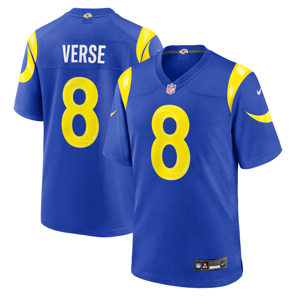 Los Angeles Rams NFL Jared Verse Nike Team Game Player Jersey – Royal (USA Stock) - UKASSNI