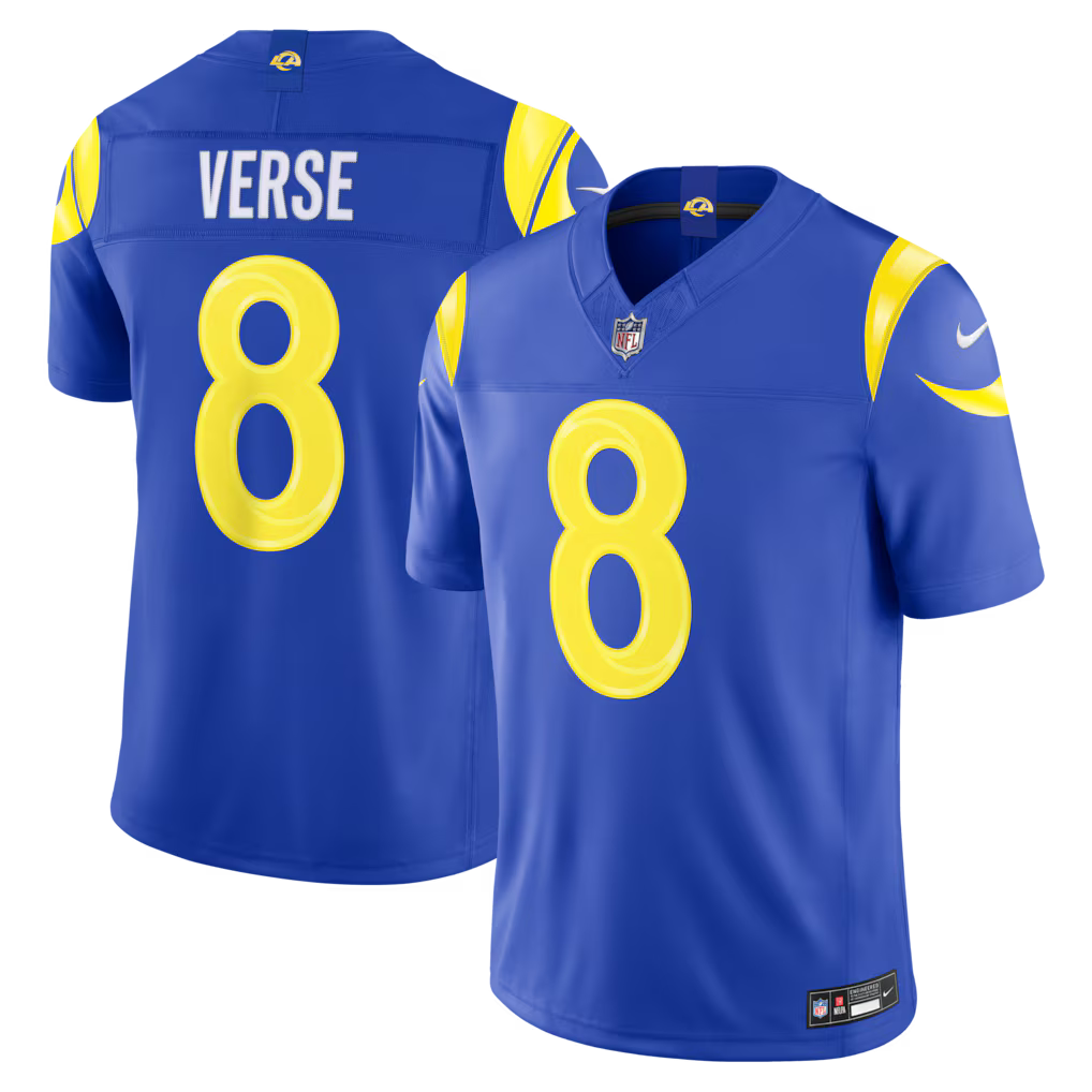 Los Angeles Rams NFL Jared Verse Nike Vapor F.U.S.E. Sewn Down Limited Jersey – Royal (USA Stock) - UKASSNI