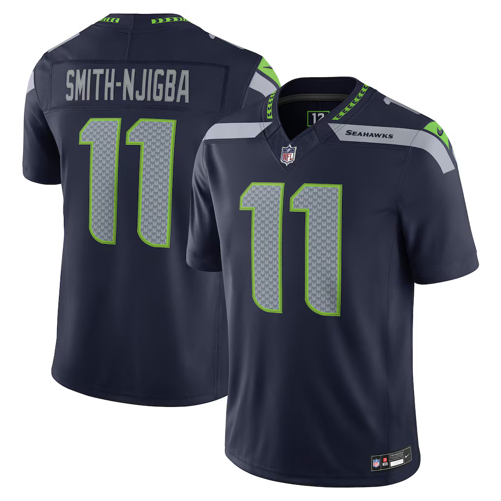 Seattle Seahawks Jaxon Smith-Njigba Jersey - NFL Nike Vapor F.U.S.E. Stitched Limited – College Navy (USA Sourced)