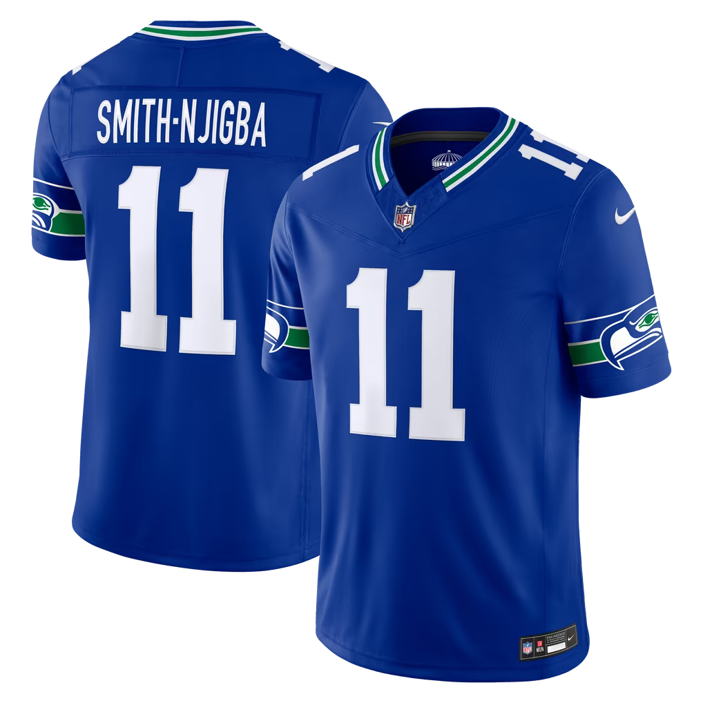 Seattle Seahawks Jaxon Smith-Njigba Jersey – NFL Nike Vapor F.U.S.E. Stitched Limited – 3 Colours (USA Sourced)