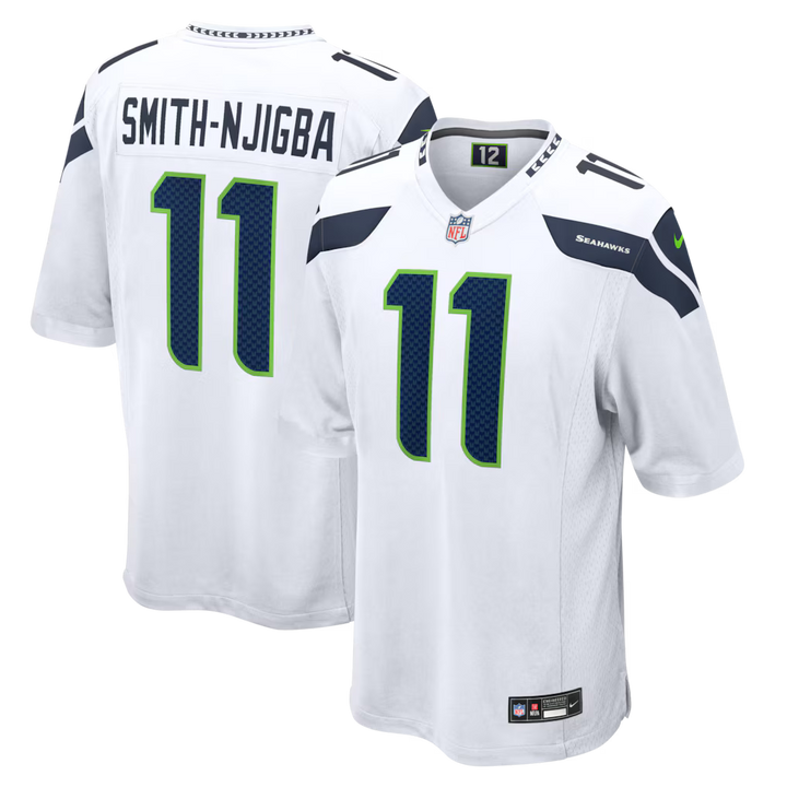 Seattle Seahawks NFL Jaxon Smith-Njigba Nike Game Jersey – White – Large (UK Stock)