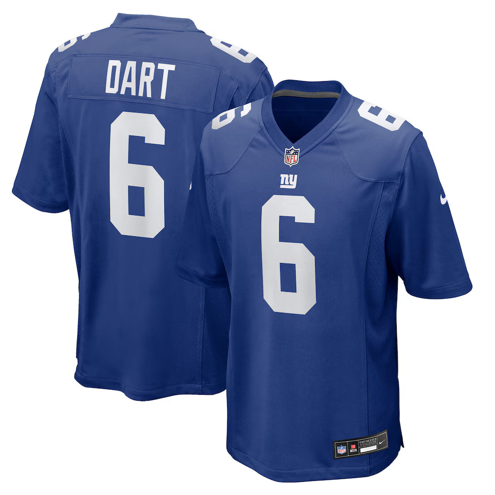 New York Giants NFL Jaxson Dart Nike Team Game Jersey – Royal (USA Stock) - UKASSNI