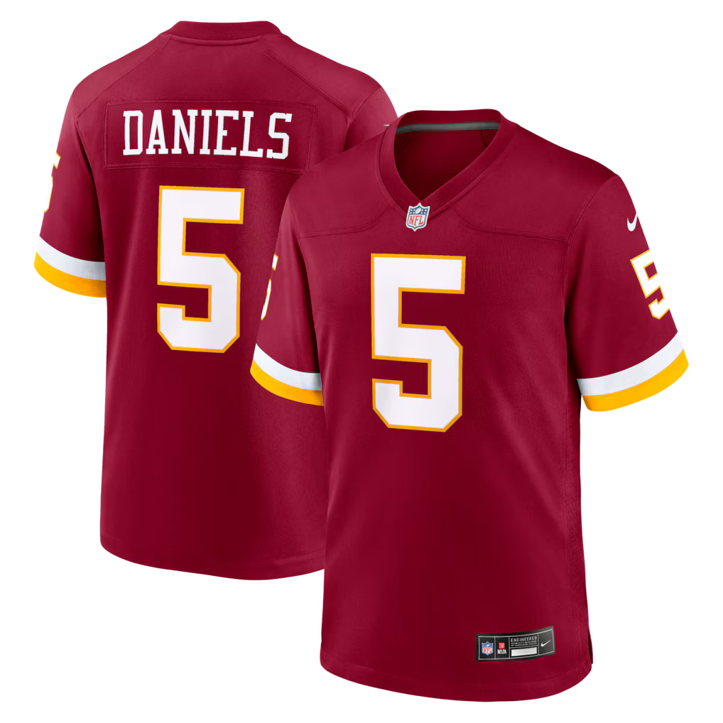Washington Commanders NFL Jayden Daniels Nike Game Jersey – Burgundy (USA Stock) - UKASSNI