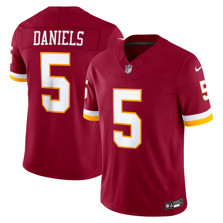 Washington Commanders Jayden Daniels Jersey – NFL Nike Team Vapor F.U.S.E. Stitched Limited – Burgundy (USA Sourced - UKASSNI