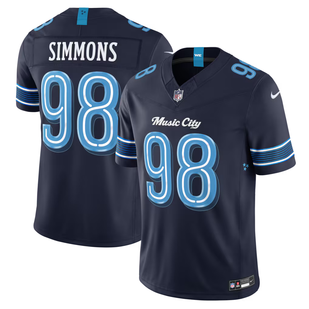 Tennessee Titans Jeffery Simmons Jersey – NFL Nike 2026 Rivalries Collection Limited – Navy (USA Sourced)