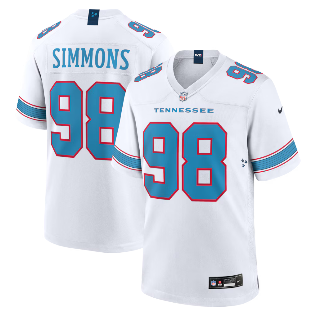 Tennessee Titans NFL Jeffery Simmons Nike Game Jersey – White (USA Stock)