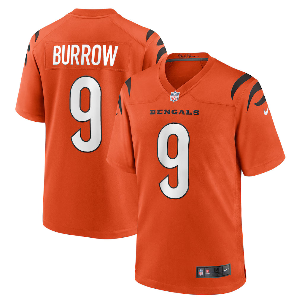 Cincinnati Bengals NFL Joe Burrow Nike Alternate Game Jersey - Orange – (USA Stock) - UKASSNI