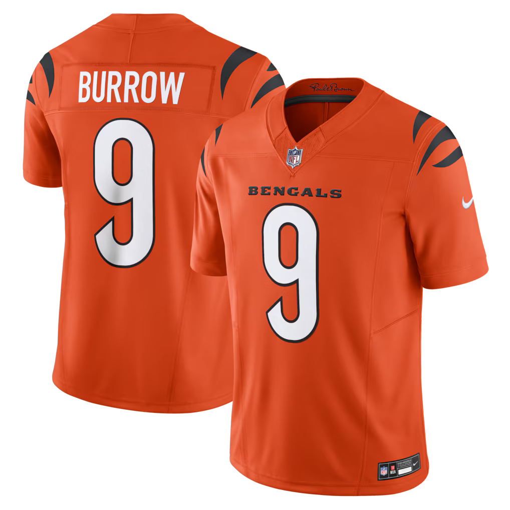 Cincinnati Bengals NFL Joe Burrow Nike Vapor F.U.S.E. Limited Jersey - Orange – (USA Stock) - UKASSNI