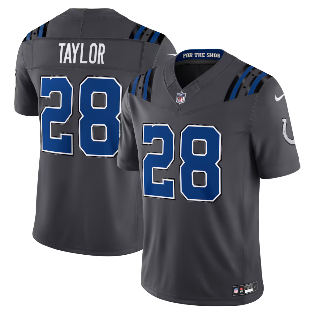 Indianapolis Colts Jonathan Taylor Jersey – NFL Nike 2026 Rivalries Collection Limited – Anthracite (USA Sourced)