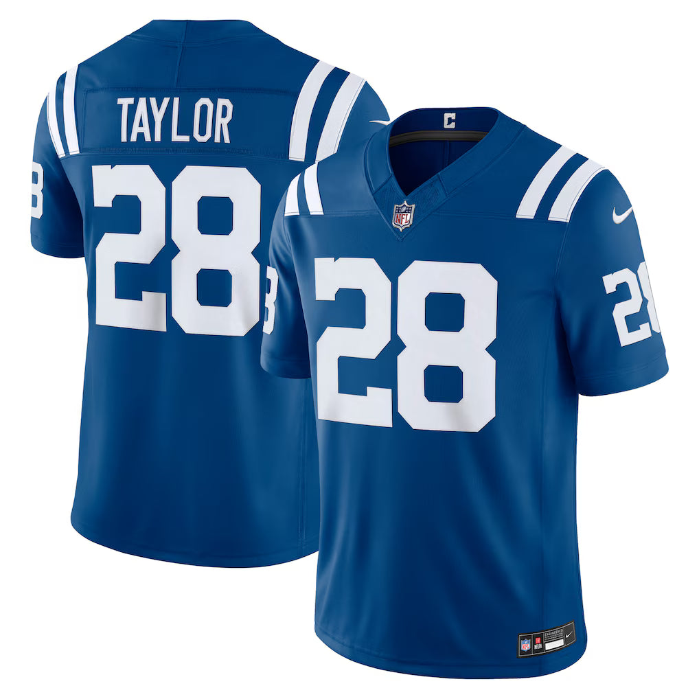Indianapolis Colts Jonathan Taylor Jersey - NFL Nike Vapor F.U.S.E. Stitched Limited – Royal (USA Sourced)