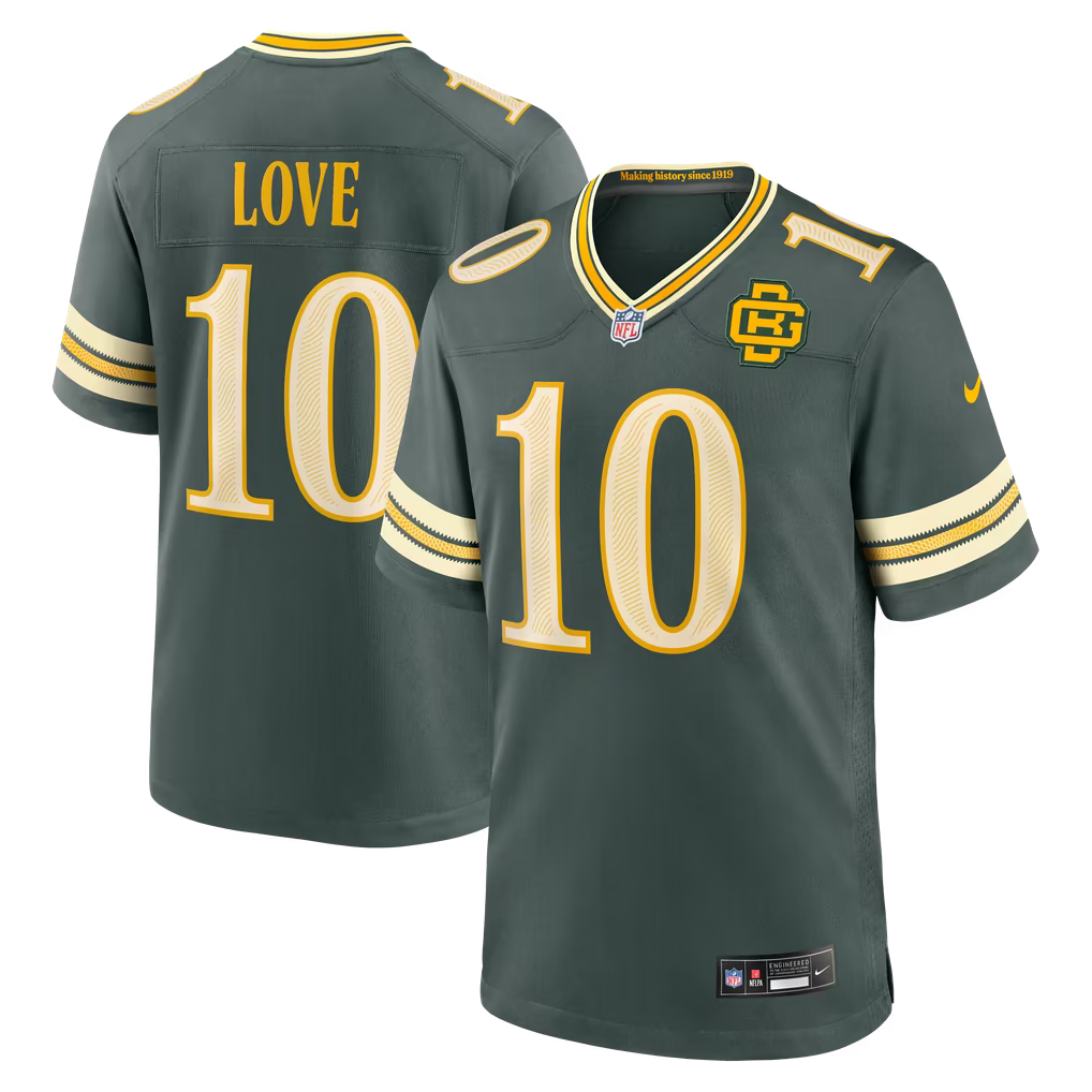 Green Bay Packers Jordan Love Jersey – NFL Nike 2026 Rivalries Collection Game – Green (USA Sourced) - UKASSNI