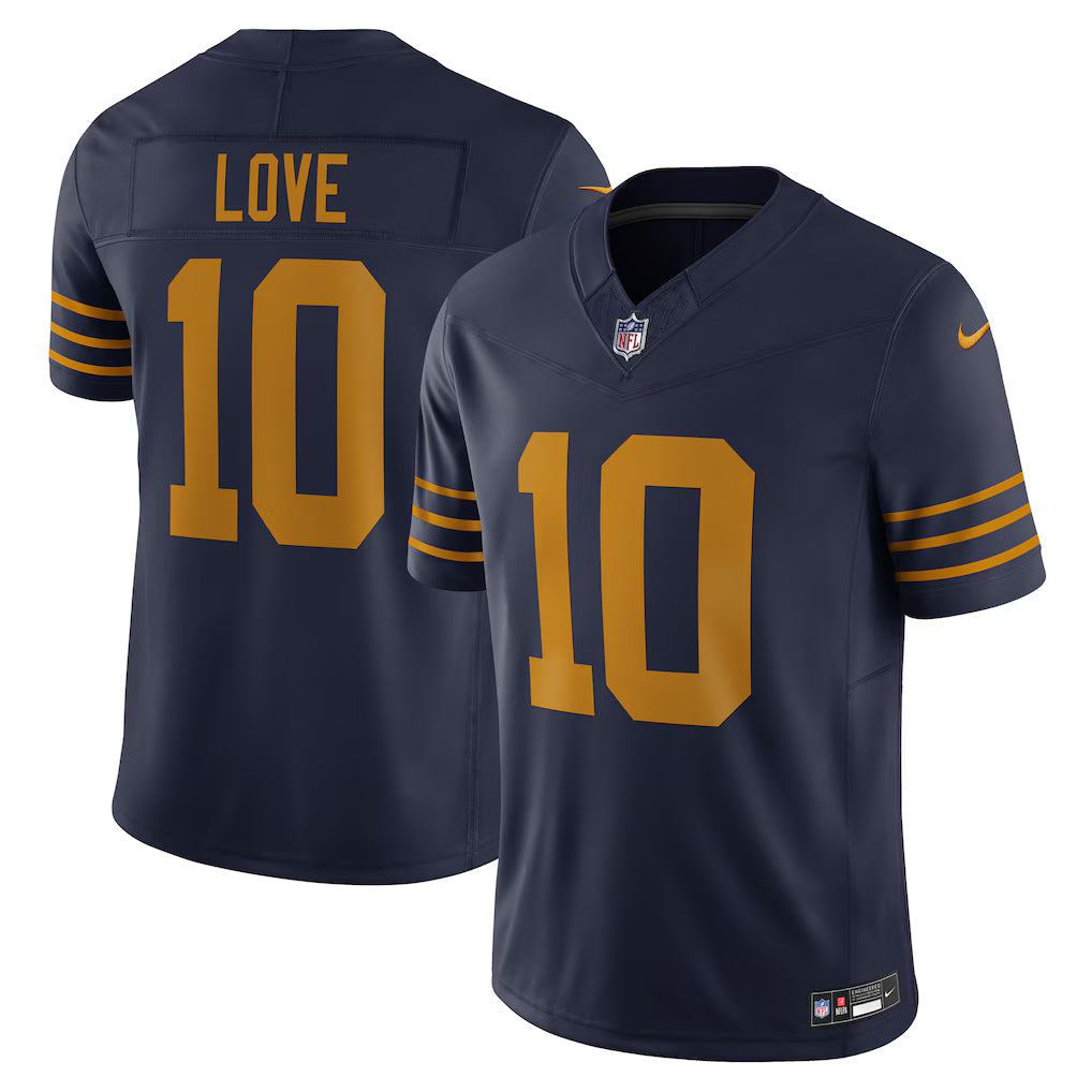Green Bay Packers NFL Jordan Love Nike The 1923 Classic Vapor F.U.S.E. Limited Jersey – Navy – 2XL (UK Stock)