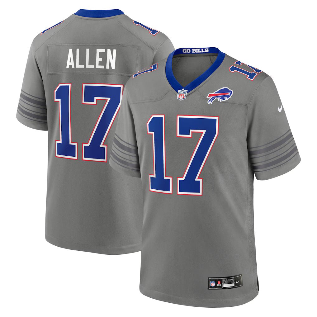 Buffalo Bills Josh Allen Jersey – NFL Nike Nickel City Game – Gray (USA Sourced)