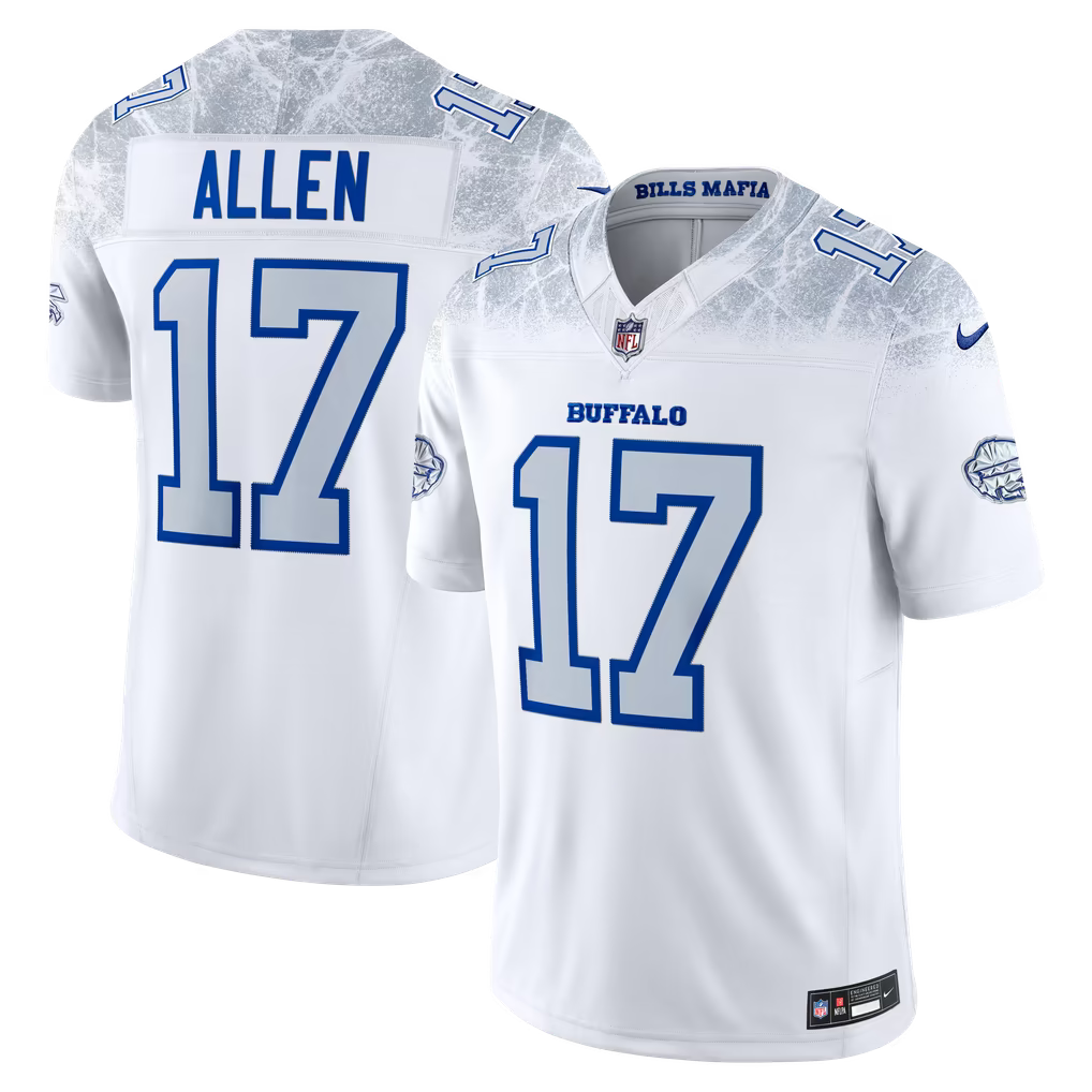 Buffalo Bills Josh Allen Jersey – NFL Nike 2025 Rivalries Collection Stitched Limited – White (USA Sourced)