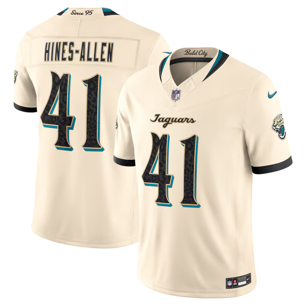 Jacksonville Jaguars Josh Hines-Allen Jersey – NFL Nike 2026 Rivalries Collection Limited – Natural (USA Sourced)