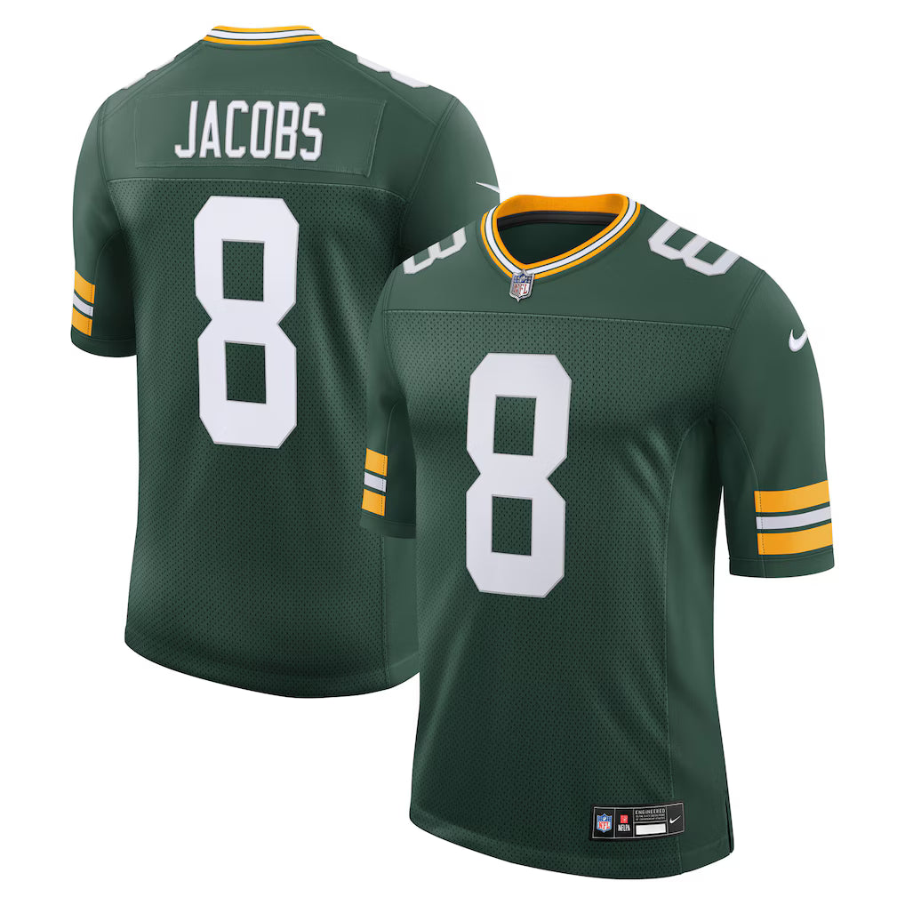 Green Bay Packers Josh Jacobs Jersey - NFL Nike Vapor Untouchable Stitched Limited – Green (USA Sourced)