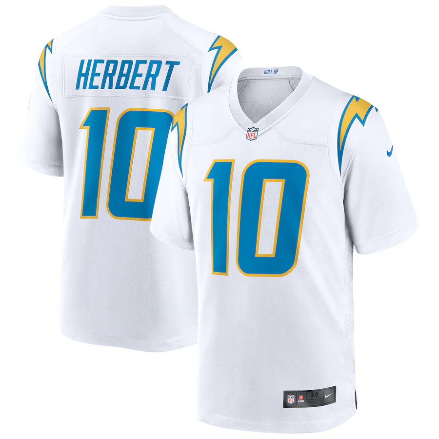 Justin Herbert Los Angeles Chargers Nike Game Jersey - White - UKASSNI