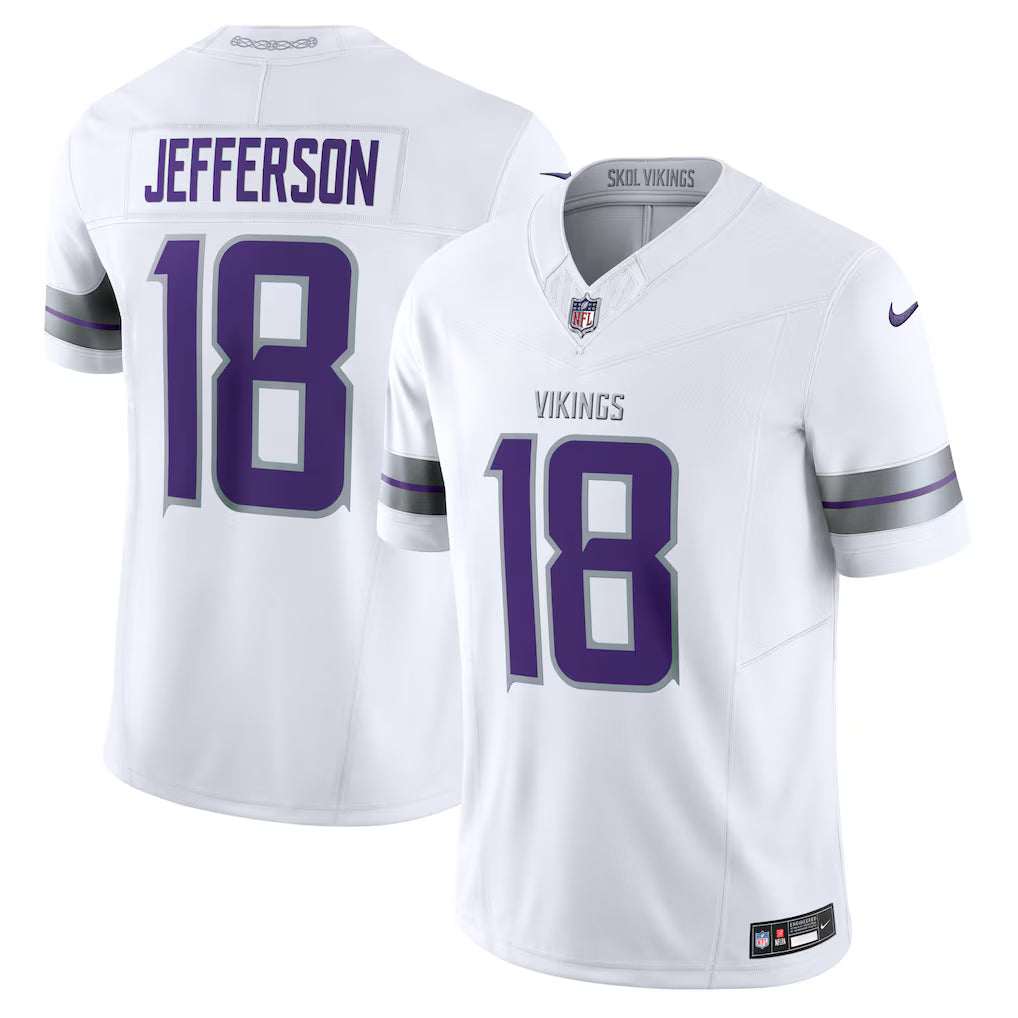 Minnesota Vikings NFL Justin Jefferson Nike Alternate Vapor F.U.S.E. Limited Jersey - White (USA Stock) - UKASSNI