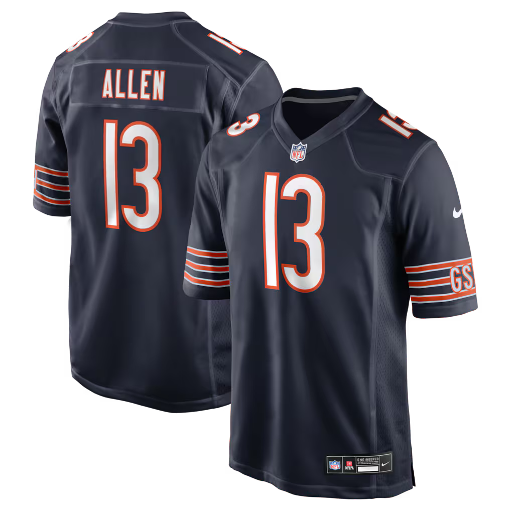 Chicago Bears Keenan Allen Jersey – NFL Nike Team Game – Navy (USA Sourced)