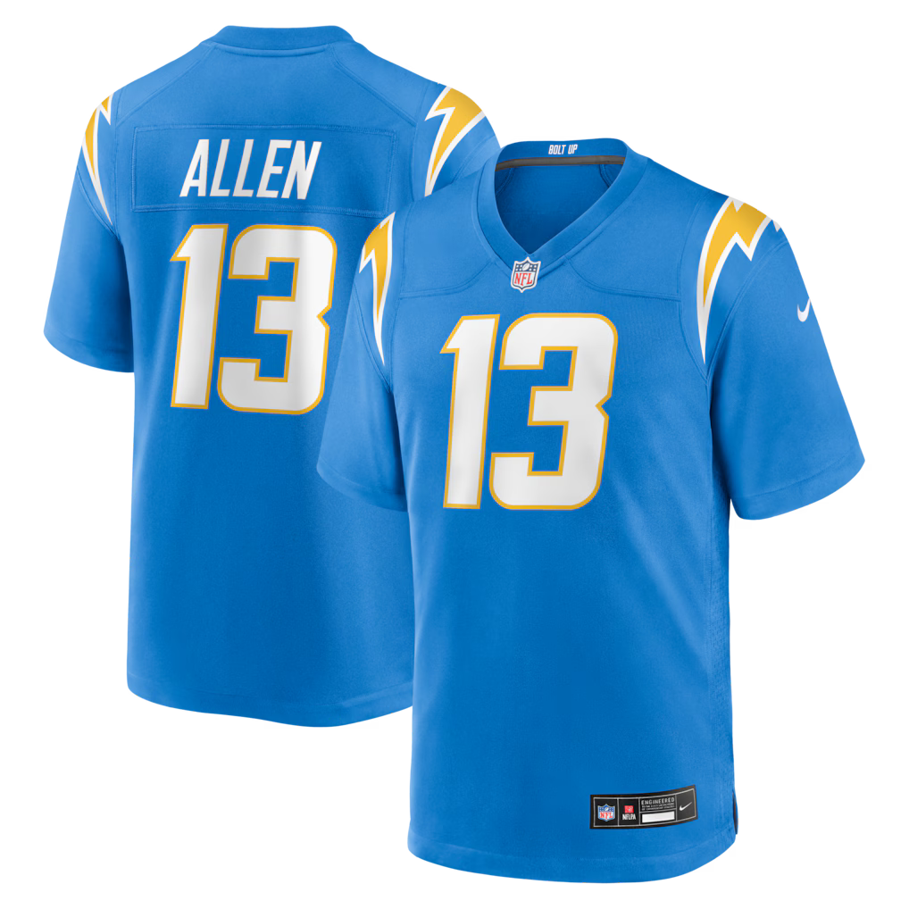 Los Angeles Chargers NFL Keenan Allen Nike Game Player Jersey – Powder Blue (USA Stock)