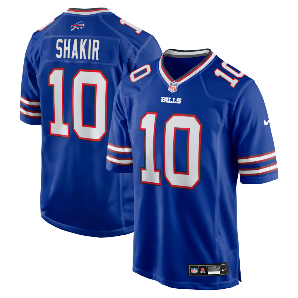 Buffalo Bills NFL Khalil Shakir Nike Game Jersey – Royal (USA Stock) - UKASSNI