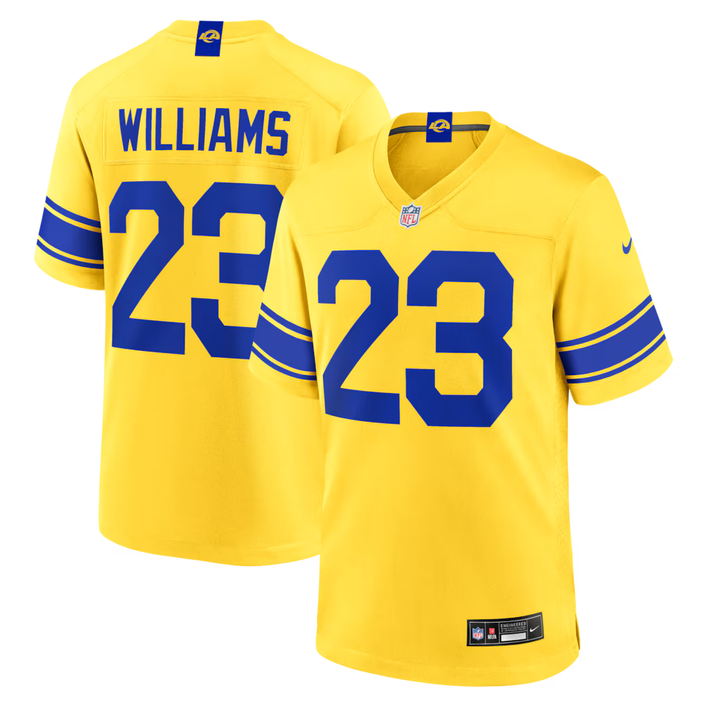 Los Angeles Rams Kyren Williams Jersey – NFL Nike Classic Sol Game – Gold (USA Sourced)