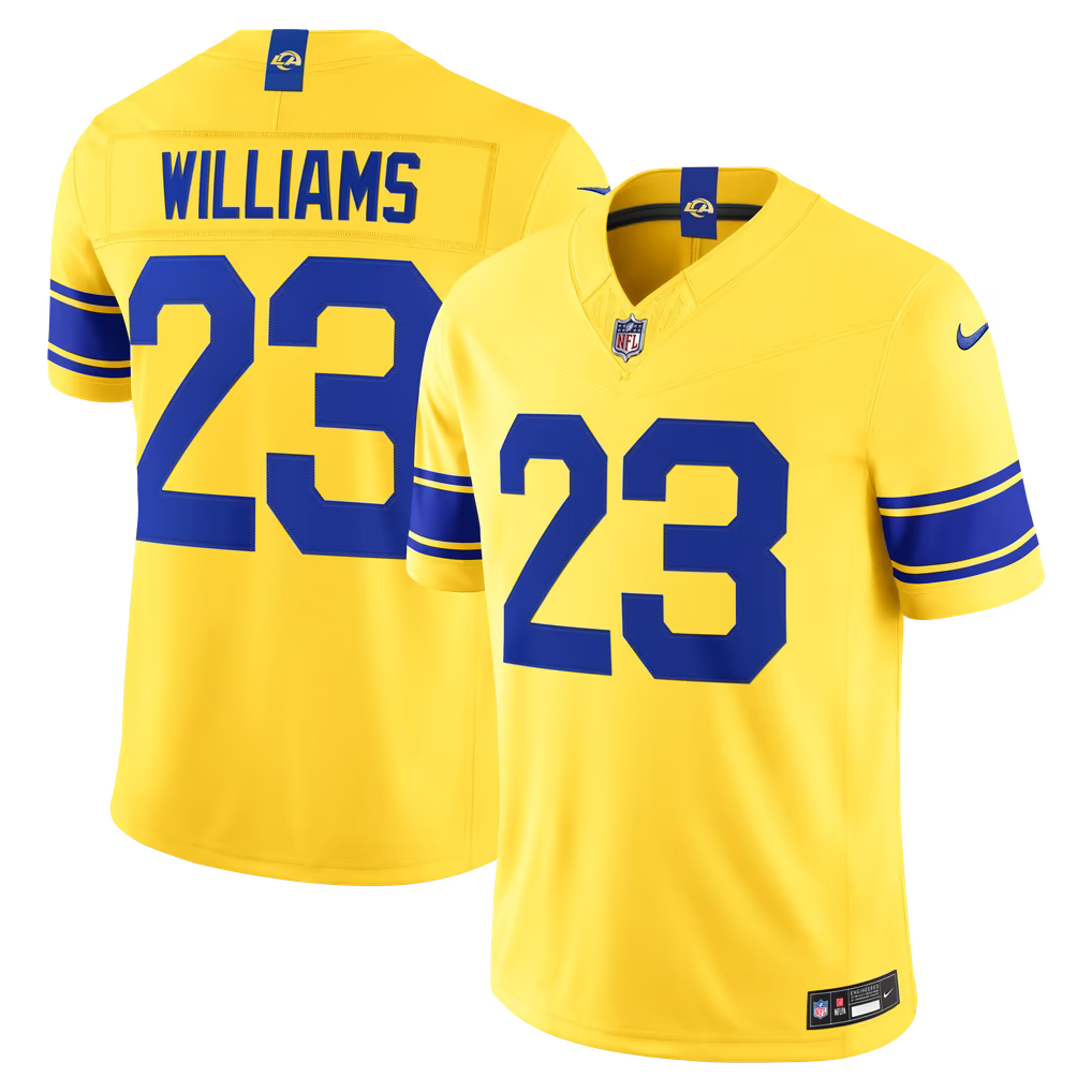 Los Angeles Rams Kyren Williams Jersey – NFL Nike Vapor F.U.S.E. Stitched Limited – 3 Colours (USA Sourced)