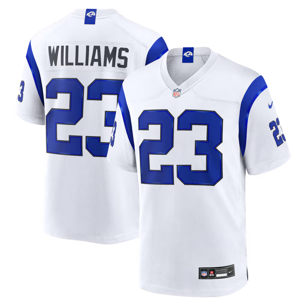 Los Angeles Rams Kyren Williams Jersey – NFL Nike Fearsome Game – White (USA Sourced)