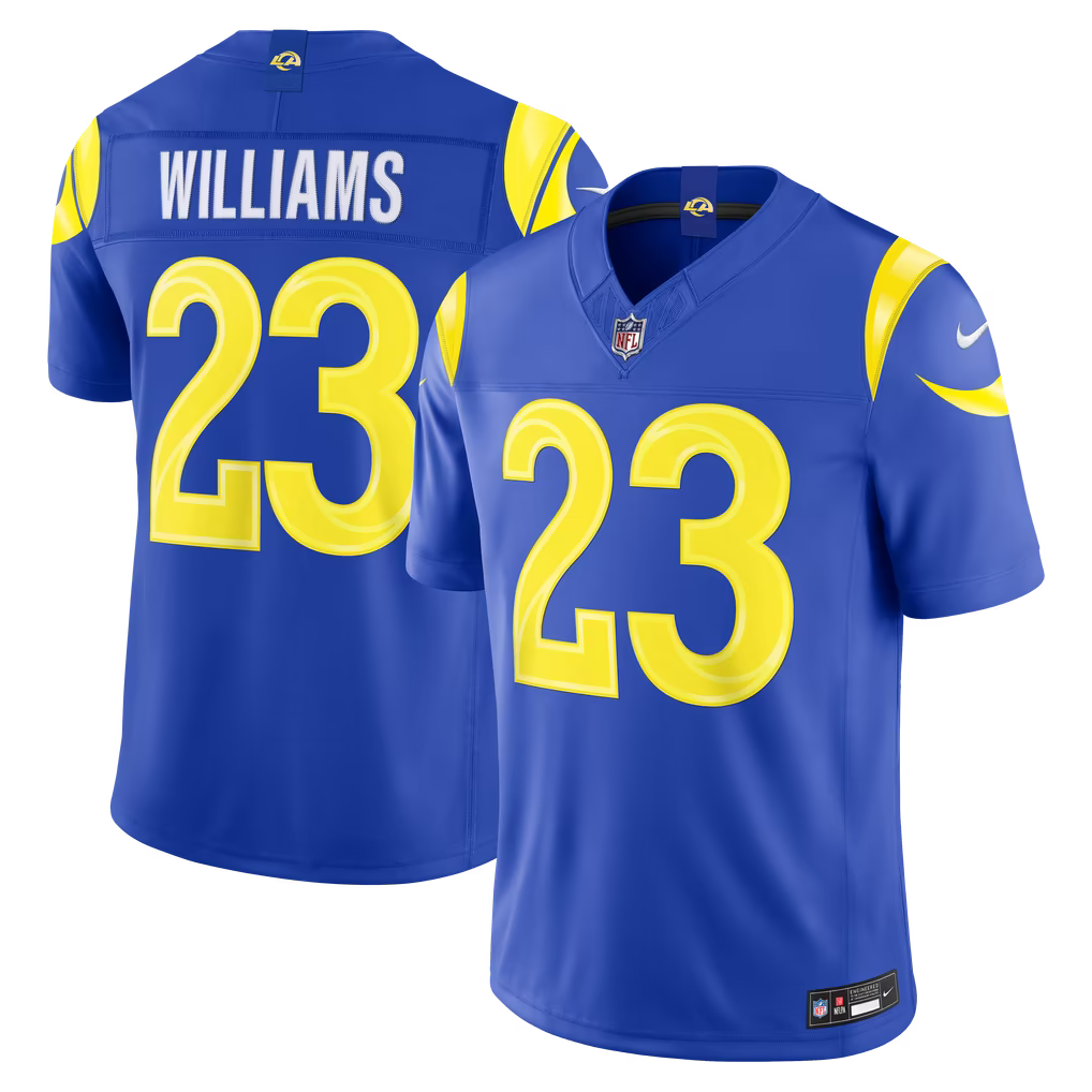 Los Angeles Rams Kyren Williams Jersey – NFL Nike Vapor F.U.S.E. Stitched Limited – 3 Colours (USA Sourced)